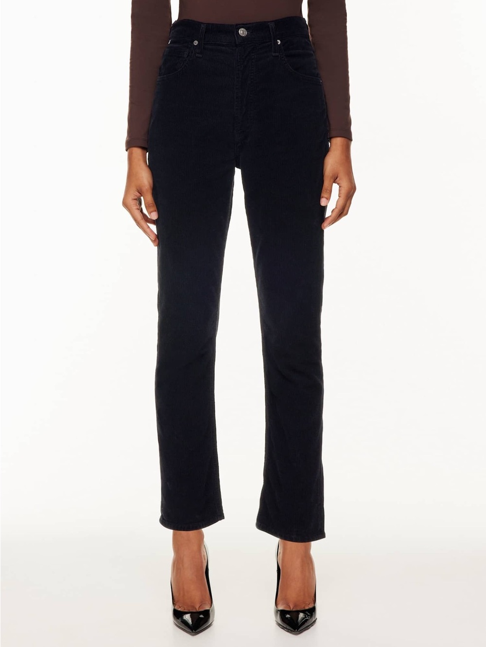 Aritzia citizens corduroy High-Rise Straight Black Women's pants